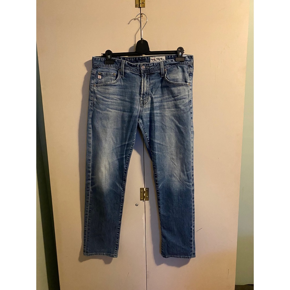 AG Adriano Goldschmied Jeans Mens 33R Blue Excellent Straight Leg AG-ed Denim